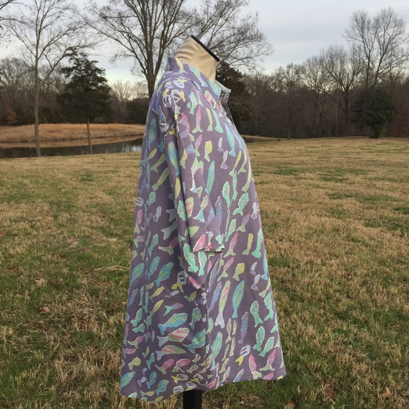 Vintage Tommy Hilfiger Psychedelic Fish Shirt Sz L - Picture 3 of 8